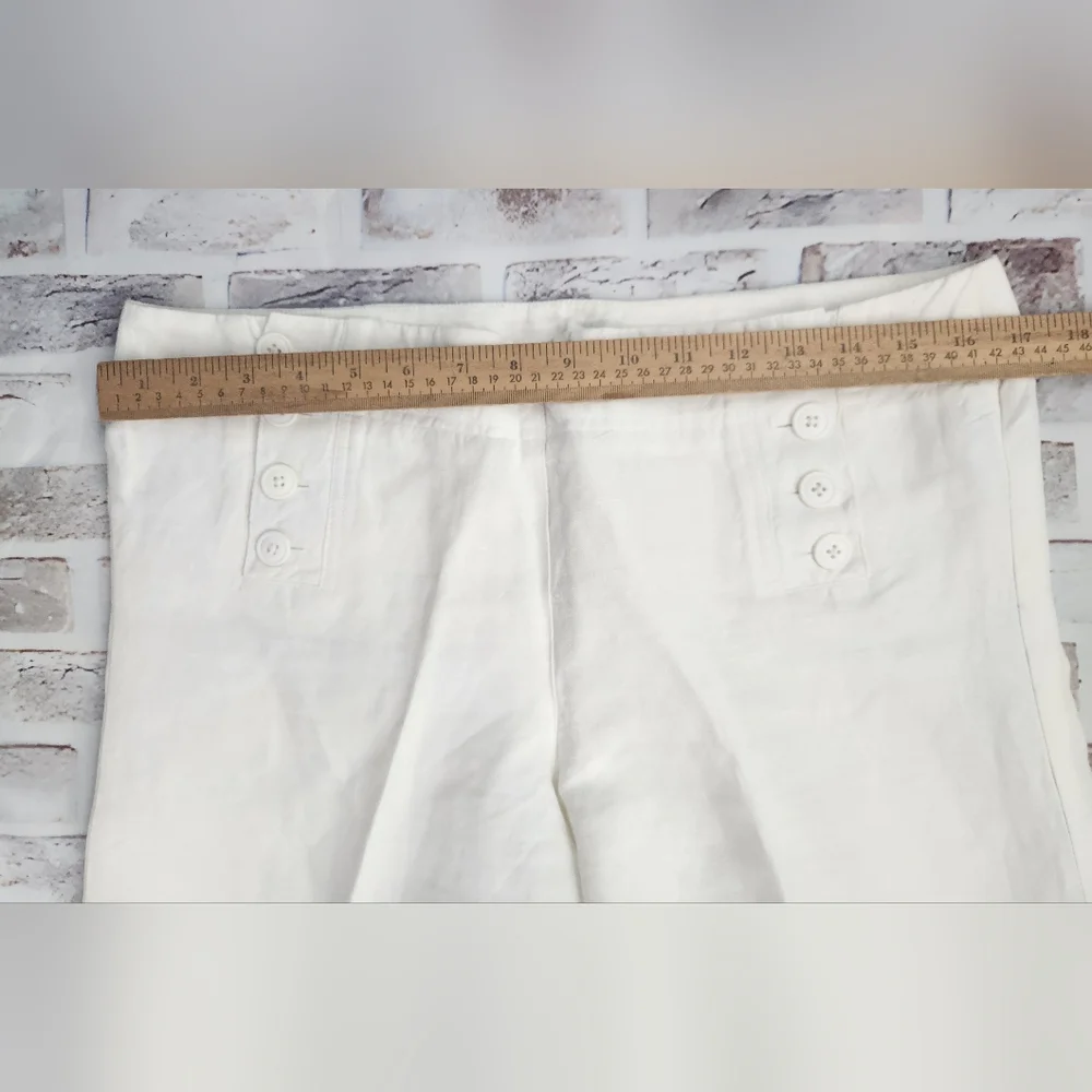 Larry Levine Cream Wide Leg Pants - Picture 4 of 5